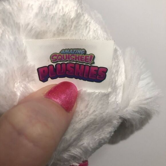 white unicorn snowflake amazing squishee plushie from stud red hat christmas 4” - Picture 7 of 9